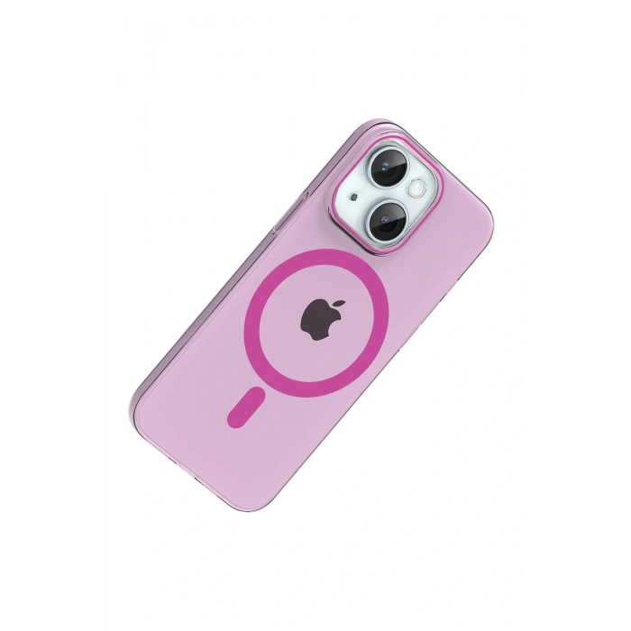 CPT05 Apple iPhone 14 PC Blank Magsafe Kapak - Pembe