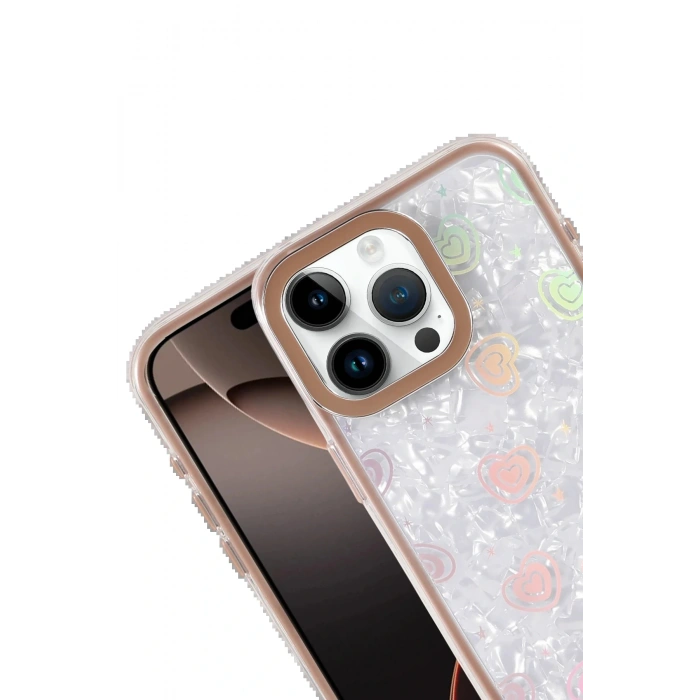 CPT05 Apple iPhone 14 Pro Max Lumi Desenli Kapak - Çöl Titanyum