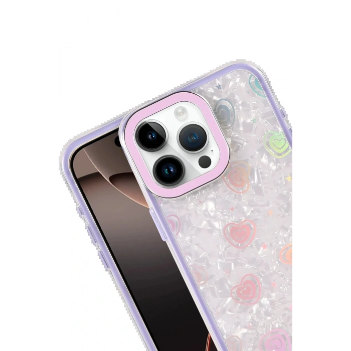 CPT05 Apple iPhone 14 Pro Max Lumi Desenli Kapak - Mor