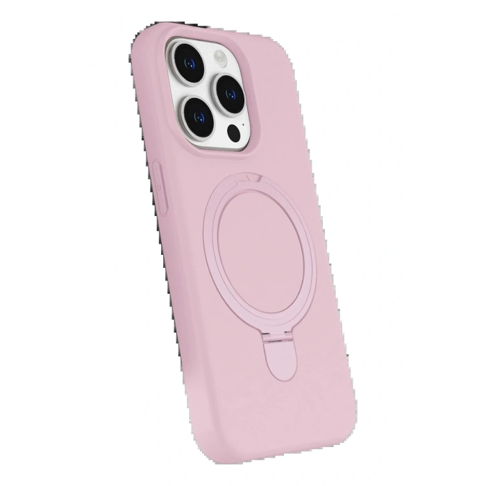 CPT05 Apple iPhone 14 Pro Max Regal Magsafe Standlı Kapak - Açık Pembe