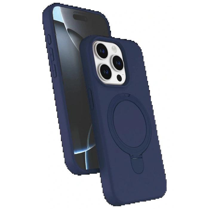 CPT05 Apple iPhone 14 Pro Max Regal Magsafe Standlı Kapak - Lacivert