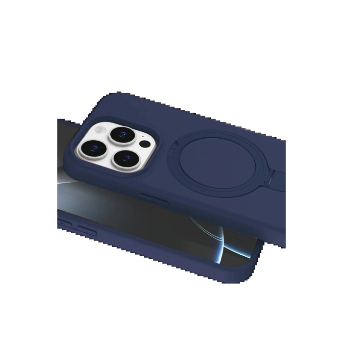 CPT05 Apple iPhone 14 Pro Max Regal Magsafe Standlı Kapak - Lacivert