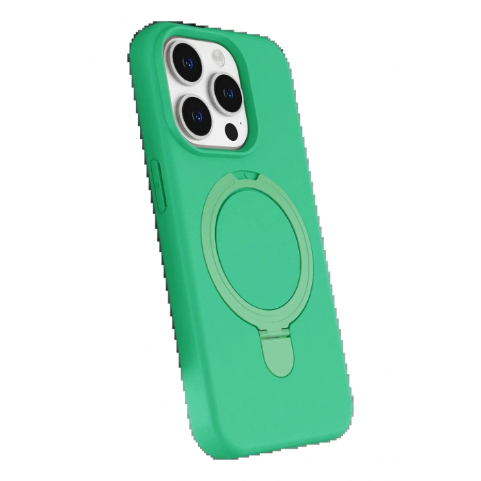 CPT05 Apple iPhone 14 Pro Max Regal Magsafe Standlı Kapak - Yeşil