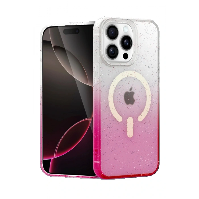 CPT05 Apple iPhone 14 Pro Pummel Shiny Magsafe Kapak - Pembe