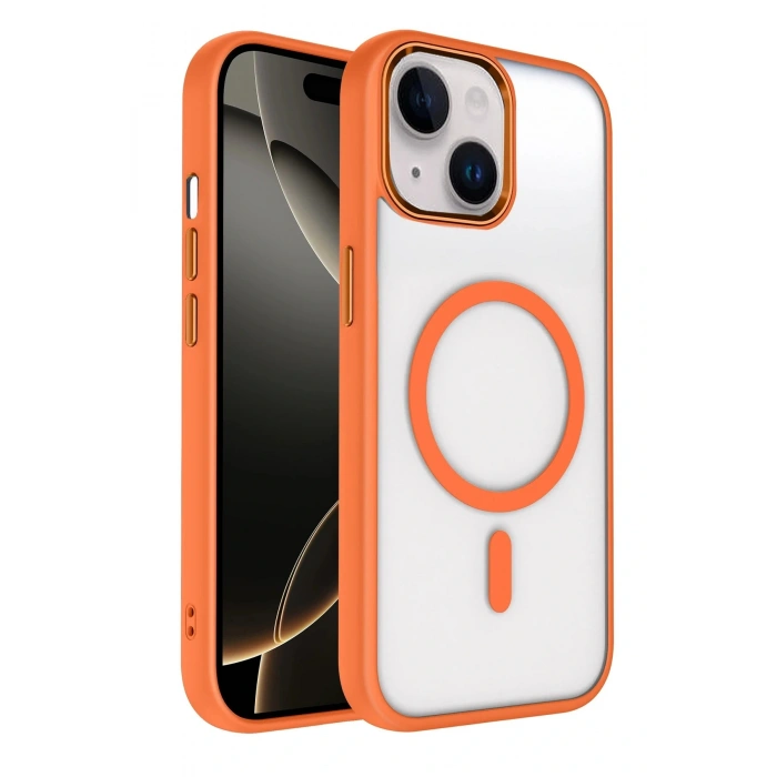 CPT05 Apple iPhone 14 Terea Magsafe Kapak - Turuncu
