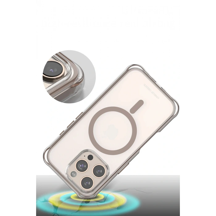 CPT05 Apple iPhone 15 Hulk Magsafe Kapak - Çöl Titanyum