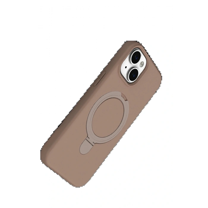 CPT05 Apple iPhone 15 Plus Regal Magsafe Standlı Kapak - Çöl Titanyum