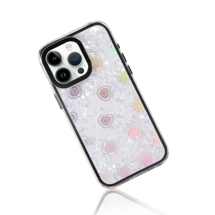 CPT05 Apple iPhone 15 Pro Max Lumi Desenli Kapak - Siyah