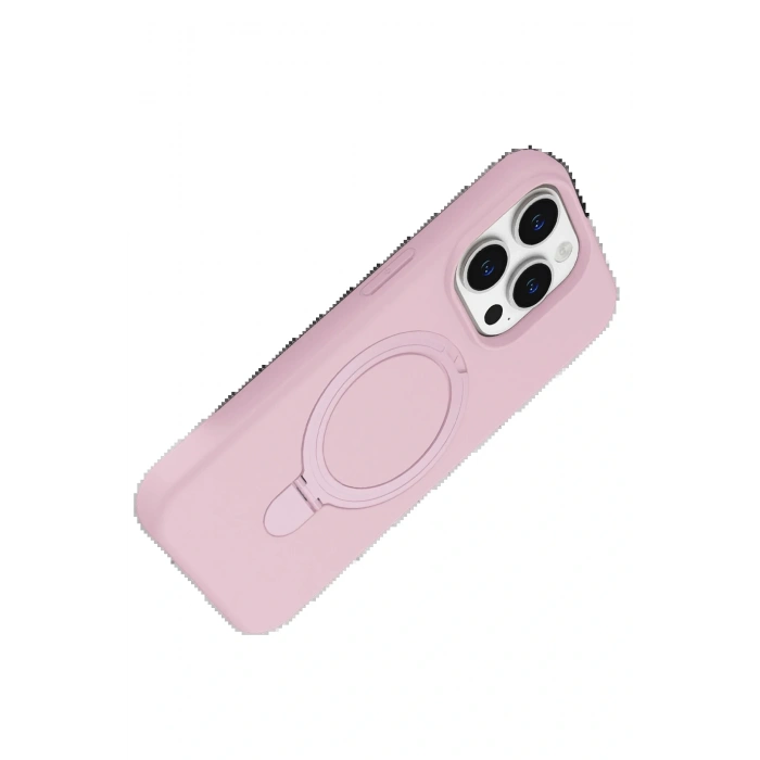 CPT05 Apple iPhone 15 Pro Max Regal Magsafe Standlı Kapak - Açık Pembe