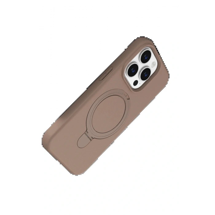 CPT05 Apple iPhone 15 Pro Max Regal Magsafe Standlı Kapak - Çöl Titanyum