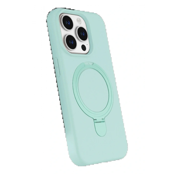 CPT05 Apple iPhone 15 Pro Max Regal Magsafe Standlı Kapak - Su Yeşili
