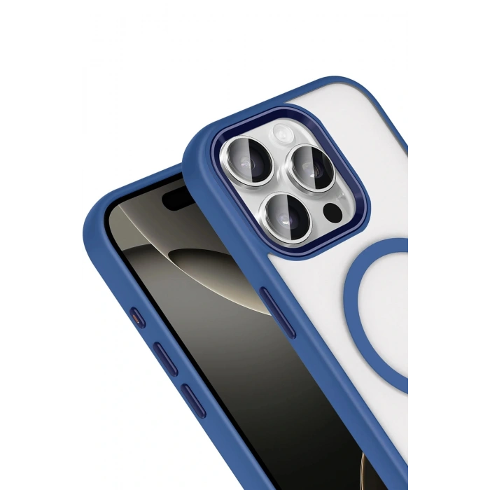 CPT05 Apple iPhone 15 Pro Max Terea Magsafe Kapak - Lacivert