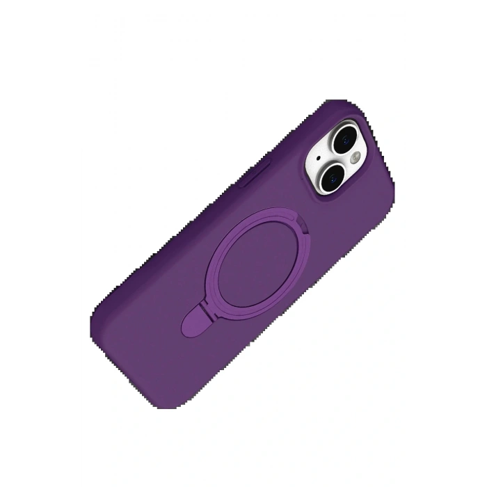 CPT05 Apple iPhone 15 Regal Magsafe Standlı Kapak - Derin Mor