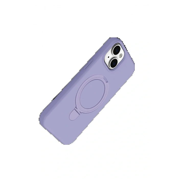 CPT05 Apple iPhone 15 Regal Magsafe Standlı Kapak - Lila