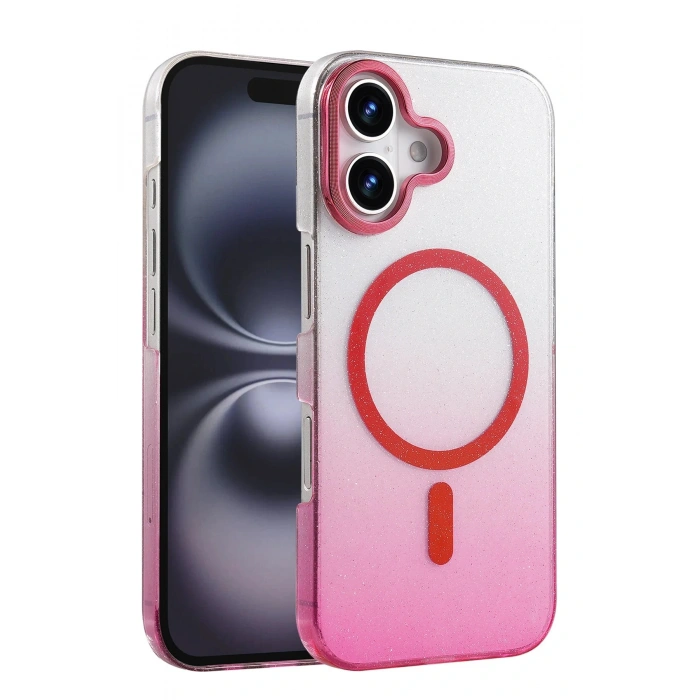 CPT05 Apple iPhone 16 Glossy Magsafe Kapak - Pembe