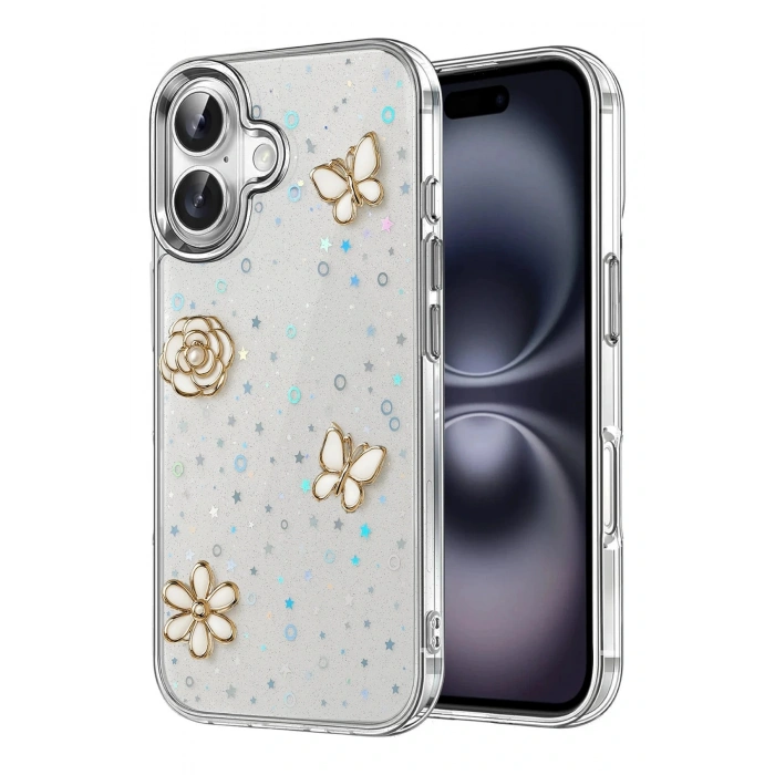 CPT05 Apple iPhone 16 Plus Fiyonk Desenli Kapak - Desen 2