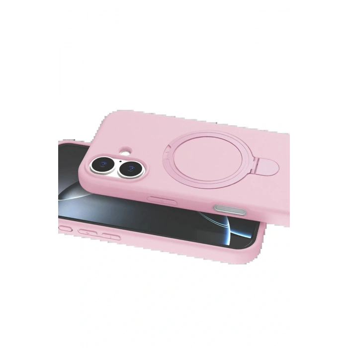 CPT05 Apple iPhone 16 Plus Regal Magsafe Standlı Kapak - Açık Pembe