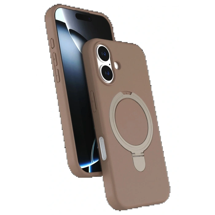 CPT05 Apple iPhone 16 Plus Regal Magsafe Standlı Kapak - Çöl Titanyum