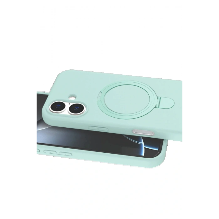 CPT05 Apple iPhone 16 Plus Regal Magsafe Standlı Kapak - Su Yeşili
