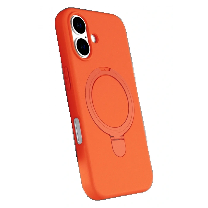 CPT05 Apple iPhone 16 Plus Regal Magsafe Standlı Kapak - Turuncu