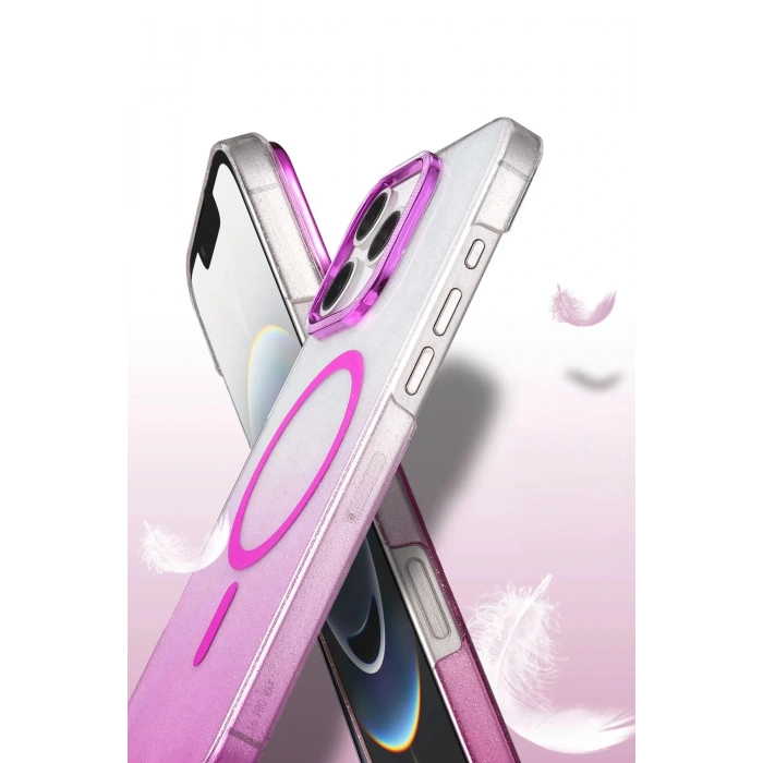 CPT05 Apple iPhone 16 Pro Max Glossy Magsafe Kapak - Çöl Titanyum