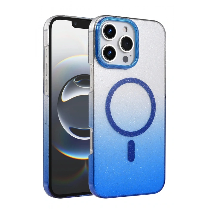 CPT05 Apple iPhone 16 Pro Max Glossy Magsafe Kapak - Mavi
