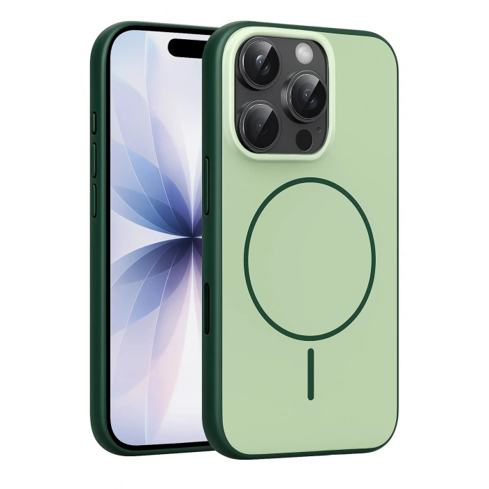 CPT05 Apple iPhone 16 Pro Max Neva Magsafe Kapak - Koyu Yeşil