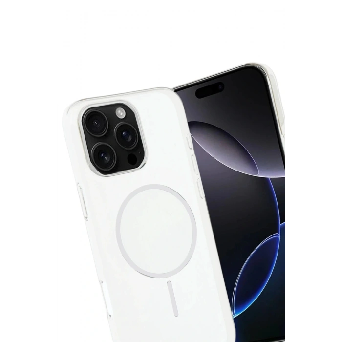 CPT05 Apple iPhone 16 Pro Max PC Blank Magsafe Kapak - Şeffaf