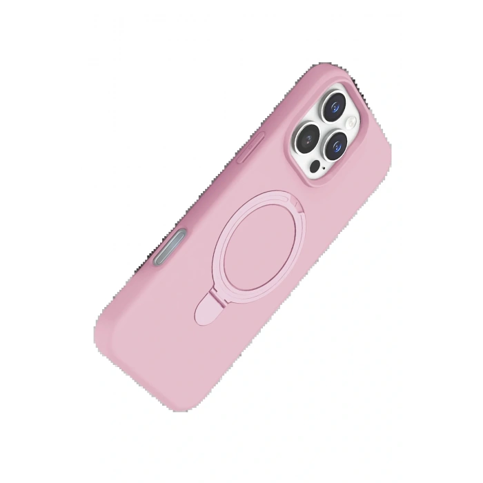CPT05 Apple iPhone 16 Pro Max Regal Magsafe Standlı Kapak - Açık Pembe