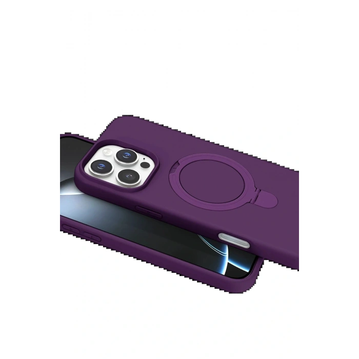 CPT05 Apple iPhone 16 Pro Max Regal Magsafe Standlı Kapak - Derin Mor