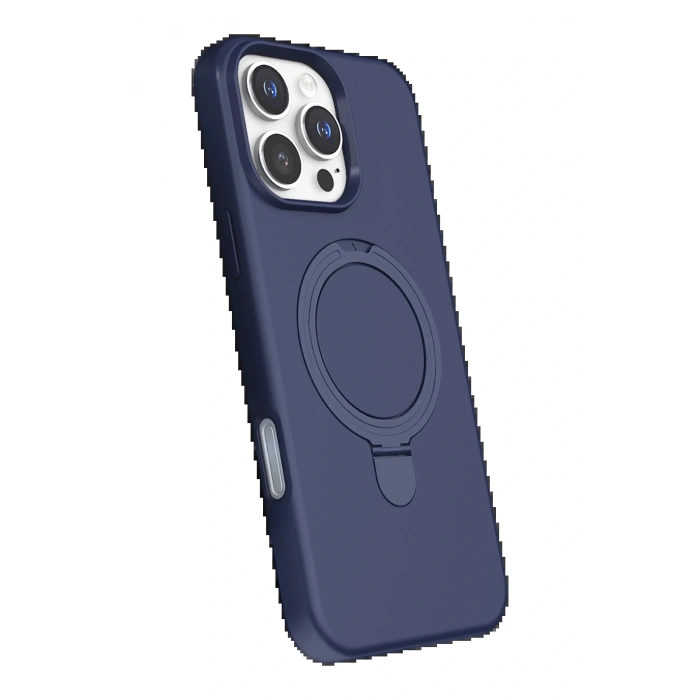 CPT05 Apple iPhone 16 Pro Max Regal Magsafe Standlı Kapak - Lacivert