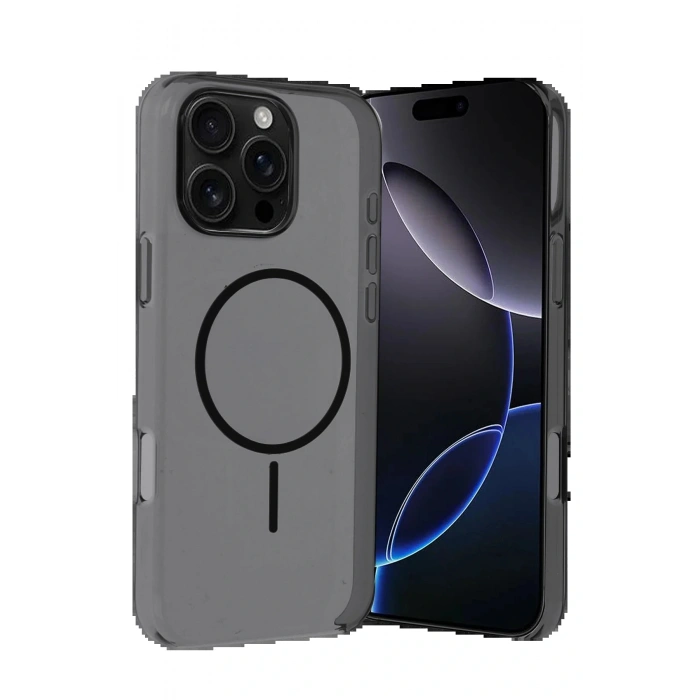 CPT05 Apple iPhone 16 Pro PC Blank Magsafe Kapak - Siyah