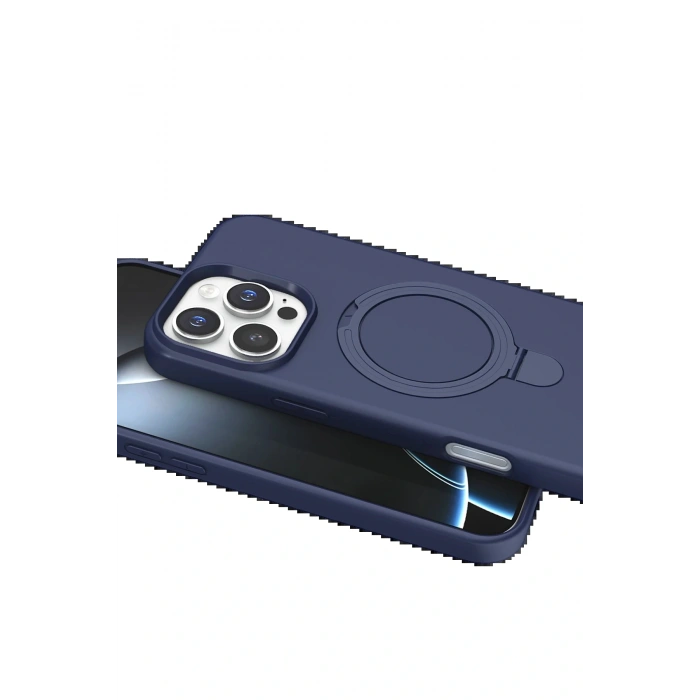 CPT05 Apple iPhone 16 Pro Regal Magsafe Standlı Kapak - Lacivert