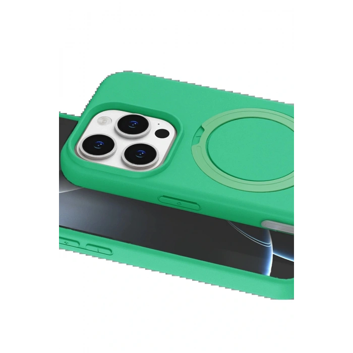 CPT05 Apple iPhone 16 Pro Regal Magsafe Standlı Kapak - Yeşil
