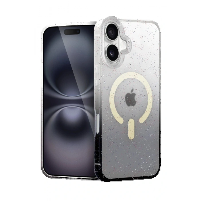 CPT05 Apple iPhone 16 Pummel Shiny Magsafe Kapak - Siyah