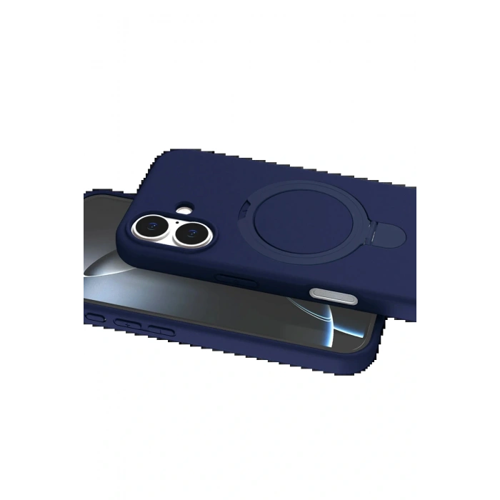CPT05 Apple iPhone 16 Regal Magsafe Standlı Kapak - Lacivert
