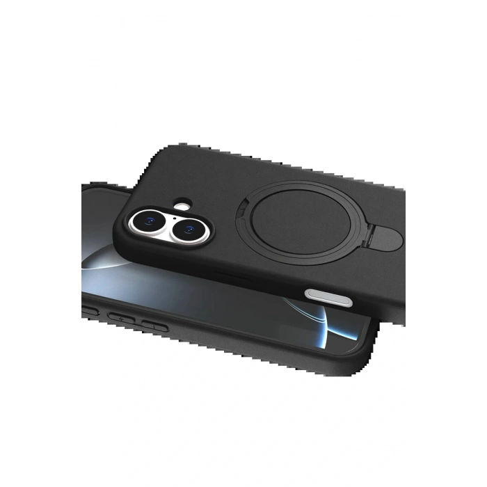 CPT05 Apple iPhone 16 Regal Magsafe Standlı Kapak - Siyah