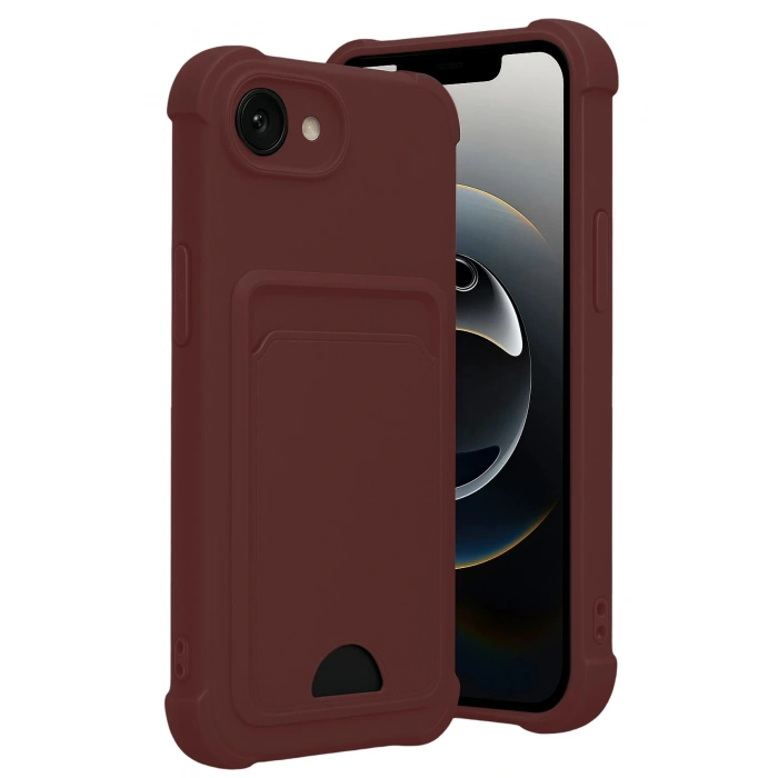 CPT05 Apple iPhone 16E Kelvin Kartvizitli Silikon - Bordo