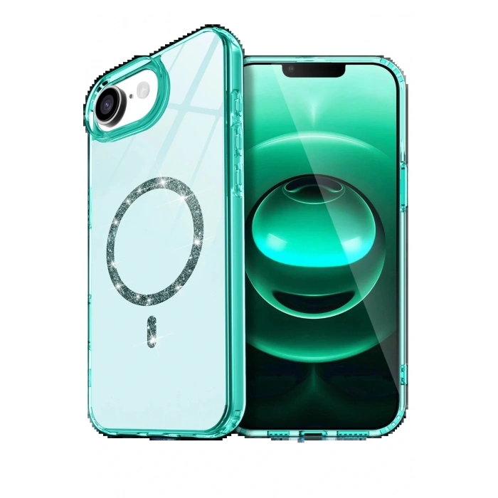 CPT05 Apple iPhone 16E Live Diamond Magsafe Kapak - Yeşil