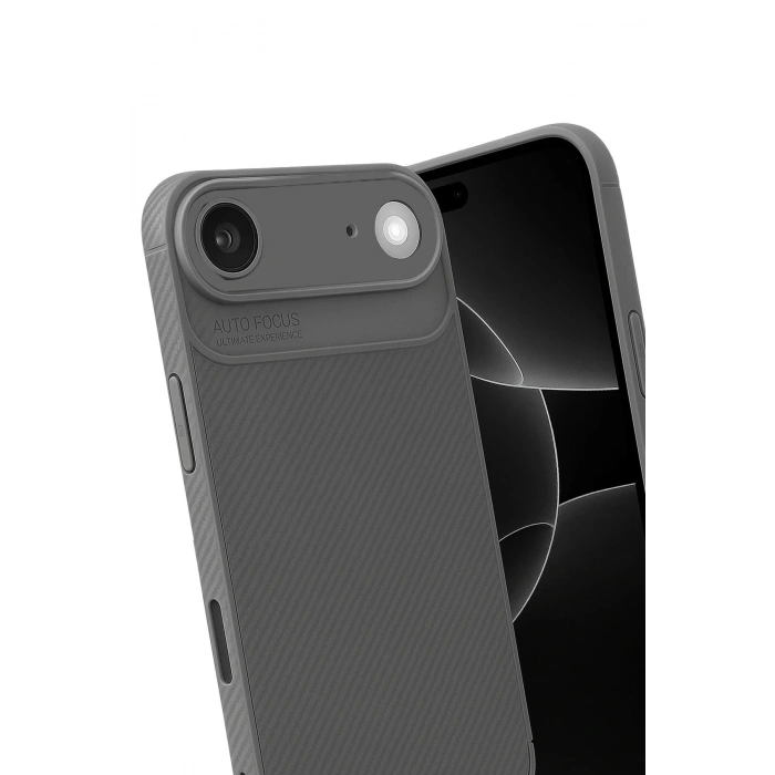 CPT05 Apple iPhone 17 Air Auto Focus Karbon Kapak - Gri