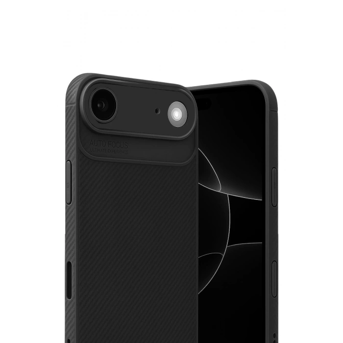 CPT05 Apple iPhone 17 Air Auto Focus Karbon Kapak - Siyah