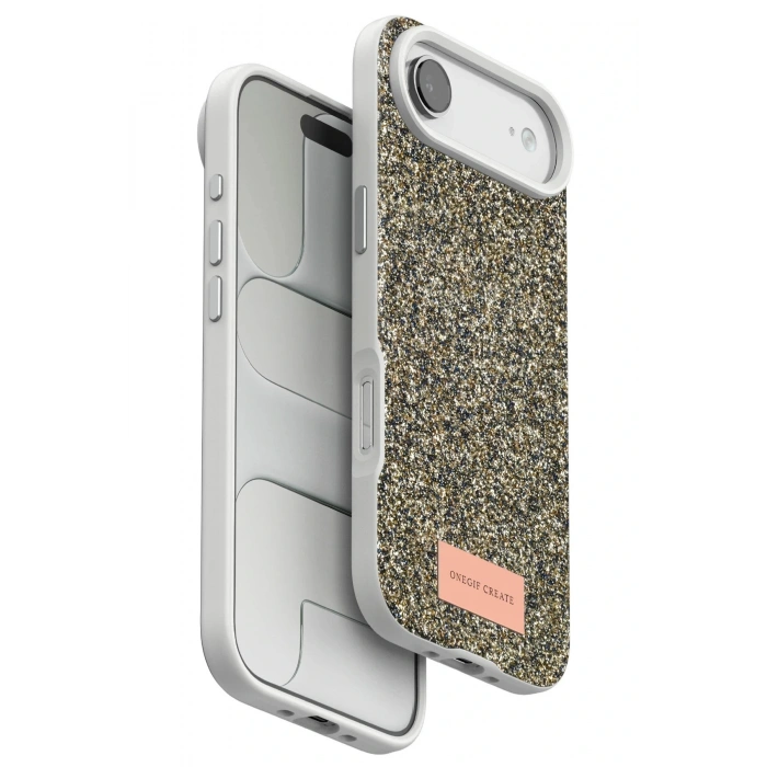 CPT05 Apple iPhone 17 Air Bright Simli Kapak - Çöl Titanyum