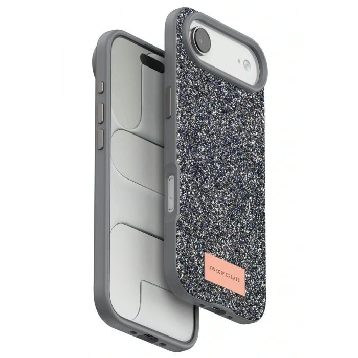 CPT05 Apple iPhone 17 Air Bright Simli Kapak - Gümüş