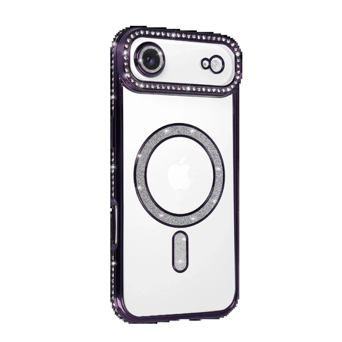 CPT05 Apple iPhone 17 Air Joke Simli Magneticsafe Kılıf - Derin Mor