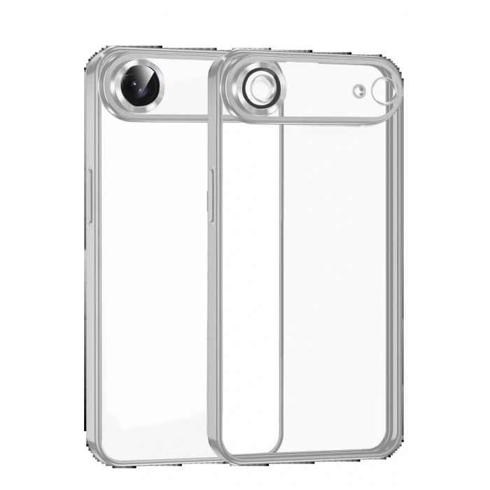 CPT05 Apple iPhone 17 Air Lensli Silikon - Gümüş