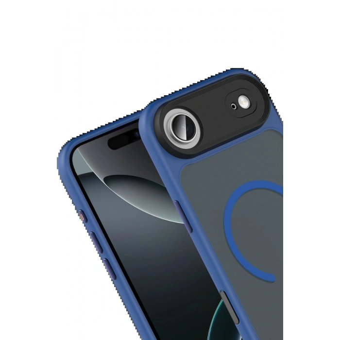 CPT05 Apple iPhone 17 Air Megane Magsafe Kapak - Lacivert