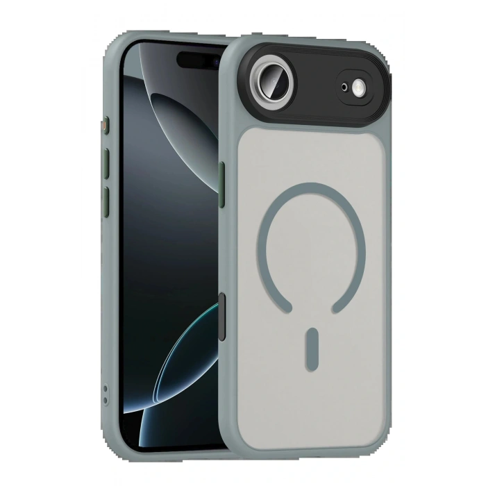 CPT05 Apple iPhone 17 Air Megane Magsafe Kapak - Titan Gri