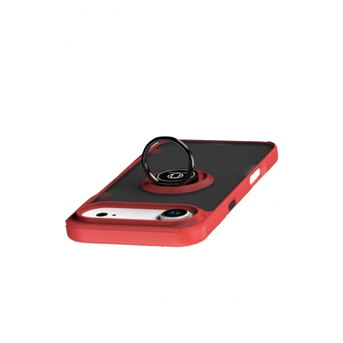 CPT05 Apple iPhone 17 Air Montreal Yüzüklü Silikon Kapak - Kırmızı