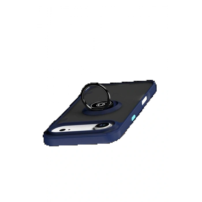 CPT05 Apple iPhone 17 Air Montreal Yüzüklü Silikon Kapak - Lacivert