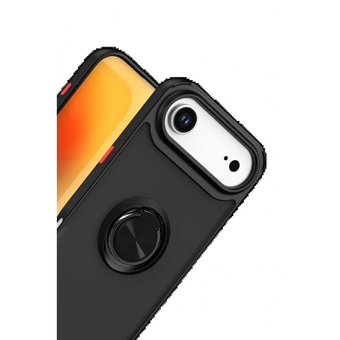 CPT05 Apple iPhone 17 Air Montreal Yüzüklü Silikon Kapak - Siyah